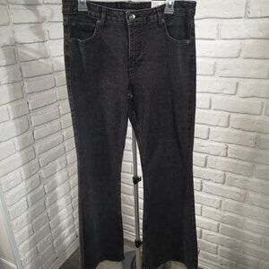 NWT No Boundries Ladies Size 13 Black Low Rise Flare Zipper & Button Jeans